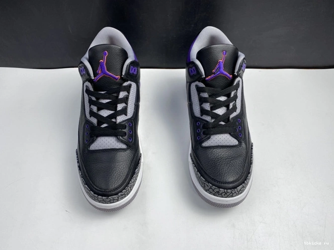 Cheap TB 050 3 Court Jordan Black CT8532 Air Retro Purple 0707